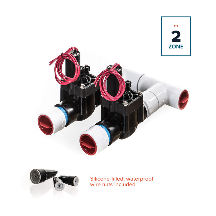 2-Zone Complete Manifold with Hunter® PGV Valves