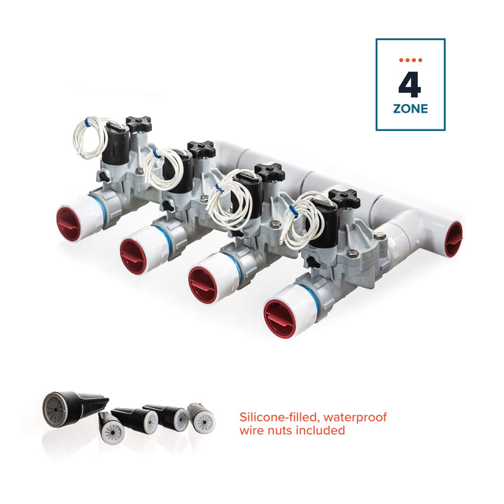 4-Zone Complete Manifold with Weathermatic® SB Valves